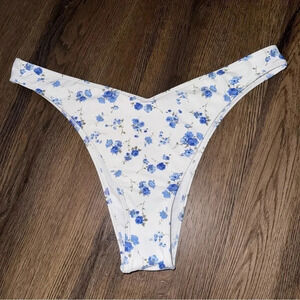 NEW Hollister white floral bikini bottoms cheeky XL